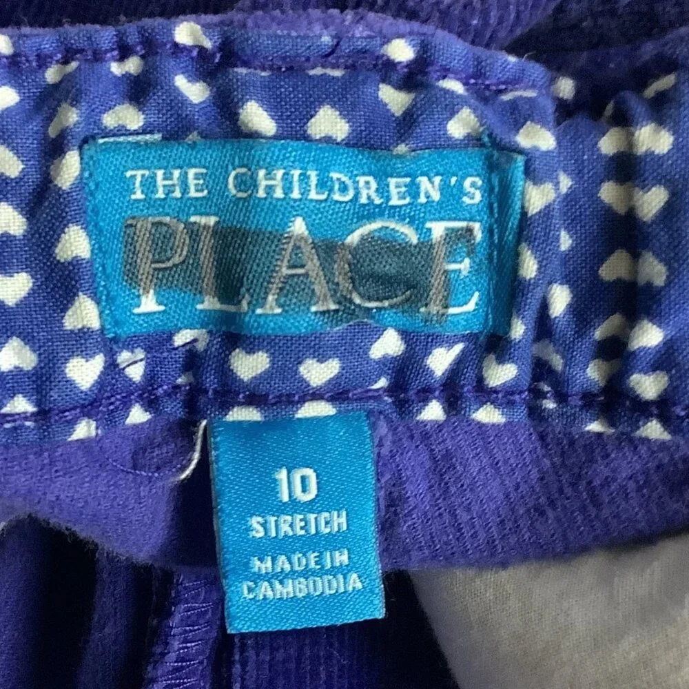 The Children’s Place Girls Corduroy Purple Flare Pants‎ Size 10 Adjustable Waist